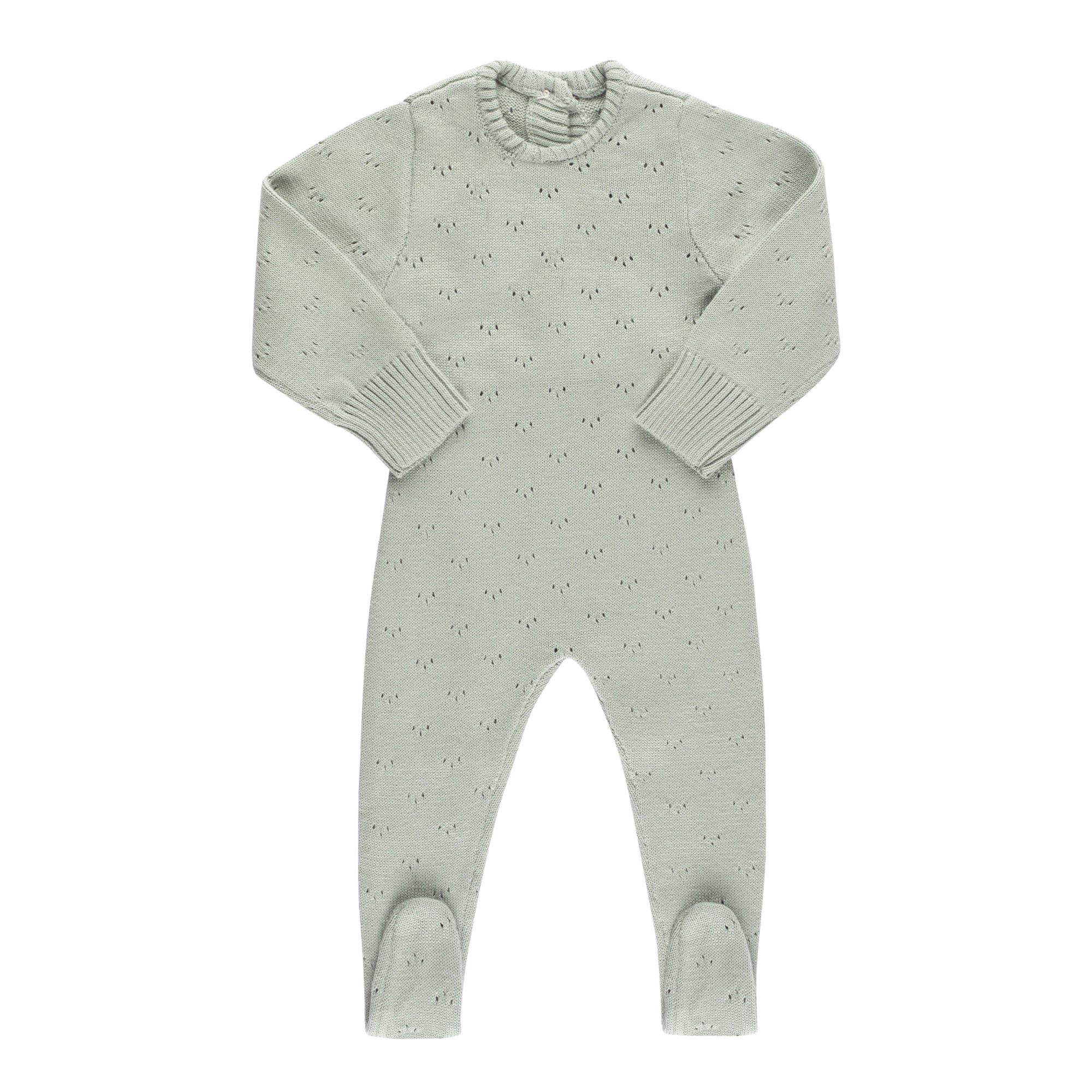 Organic Cotton Pointelle Knit Footie