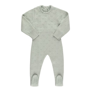 Organic Cotton Pointelle Knit Footie