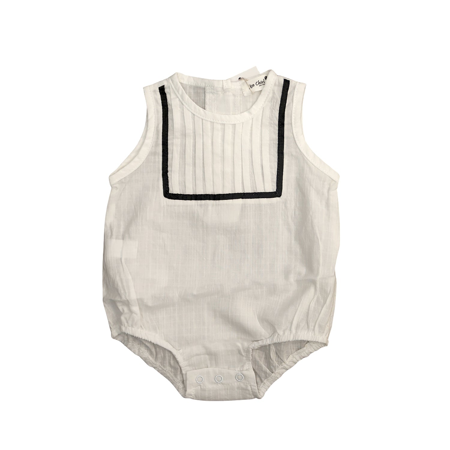 Pleated Bib Vintage Romper