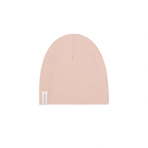 Pink Cotton Daisy Print Beanie