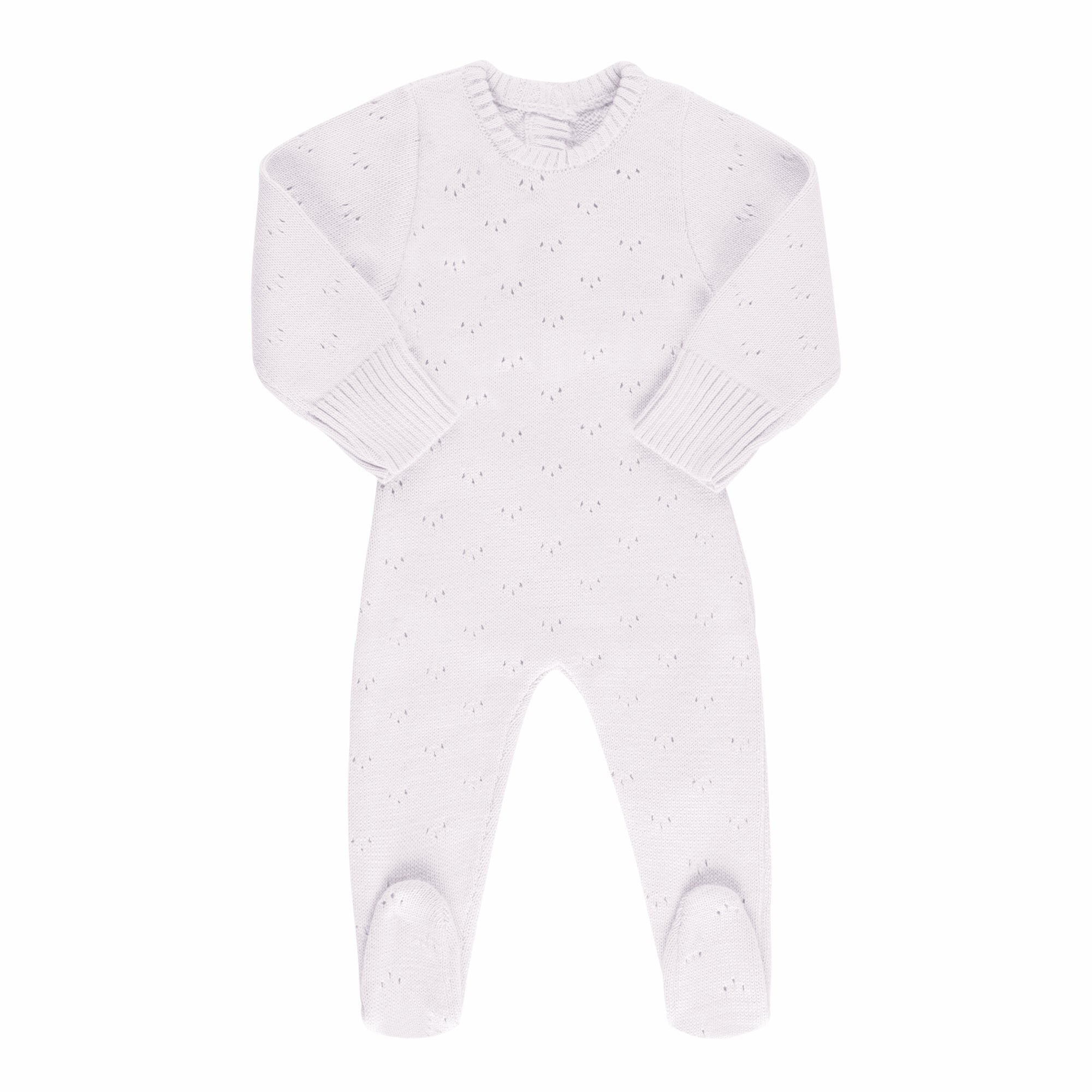 Organic Cotton Pointelle Knit Footie
