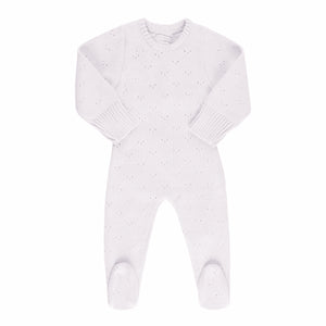 Organic Cotton Pointelle Knit Footie