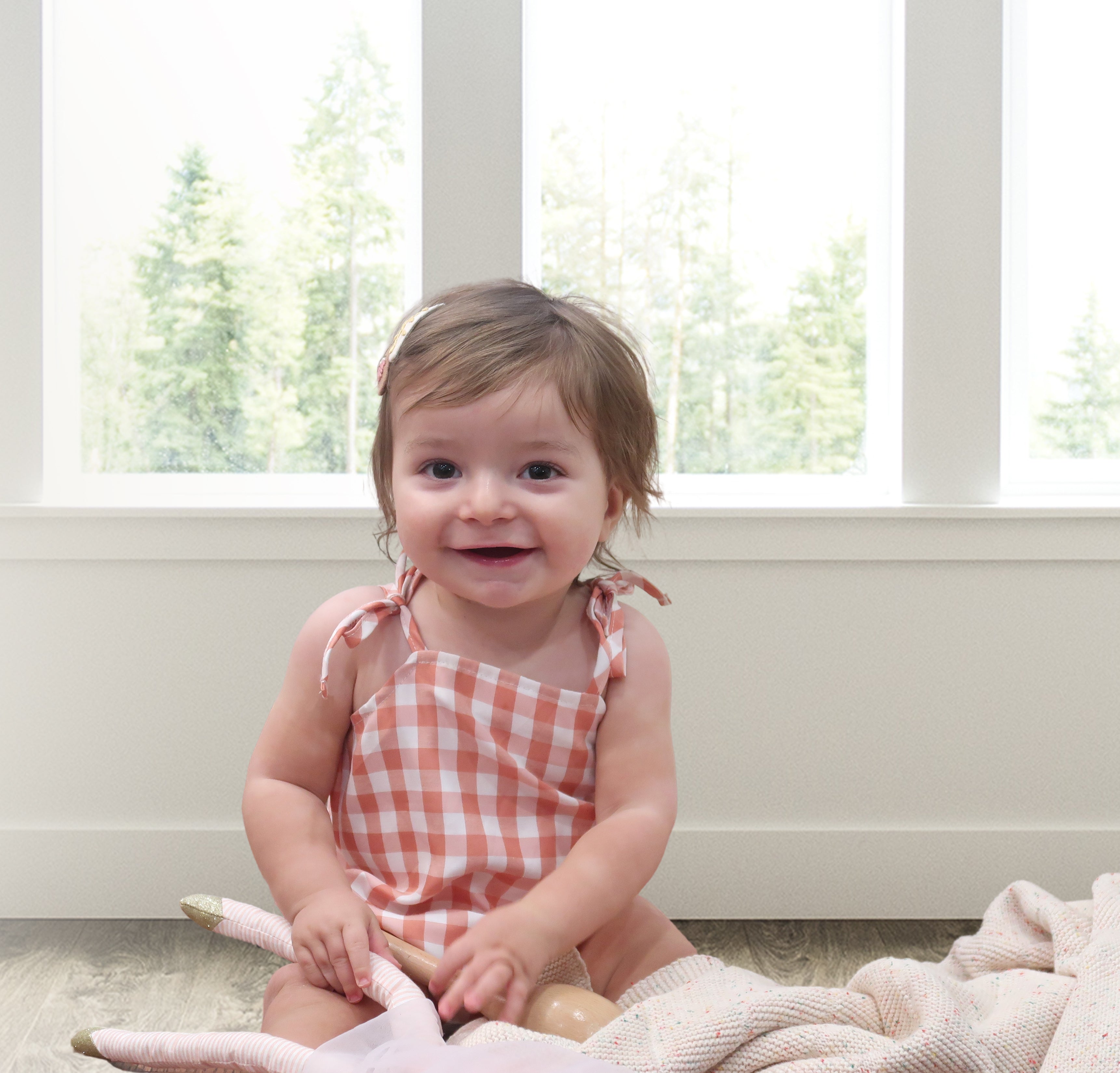 Playful Gingham Romper