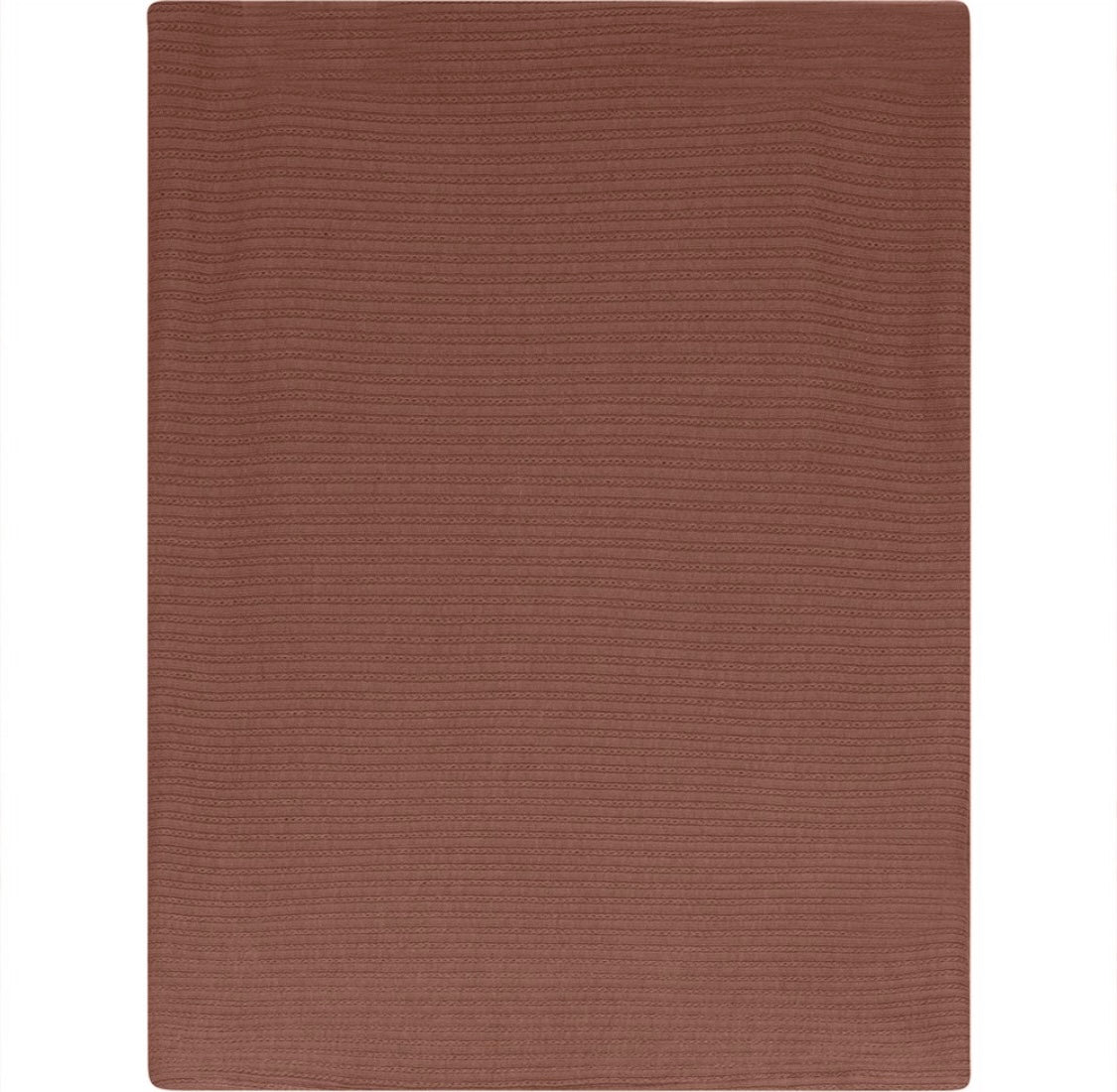 Brick Red Ribbed Look Blanket