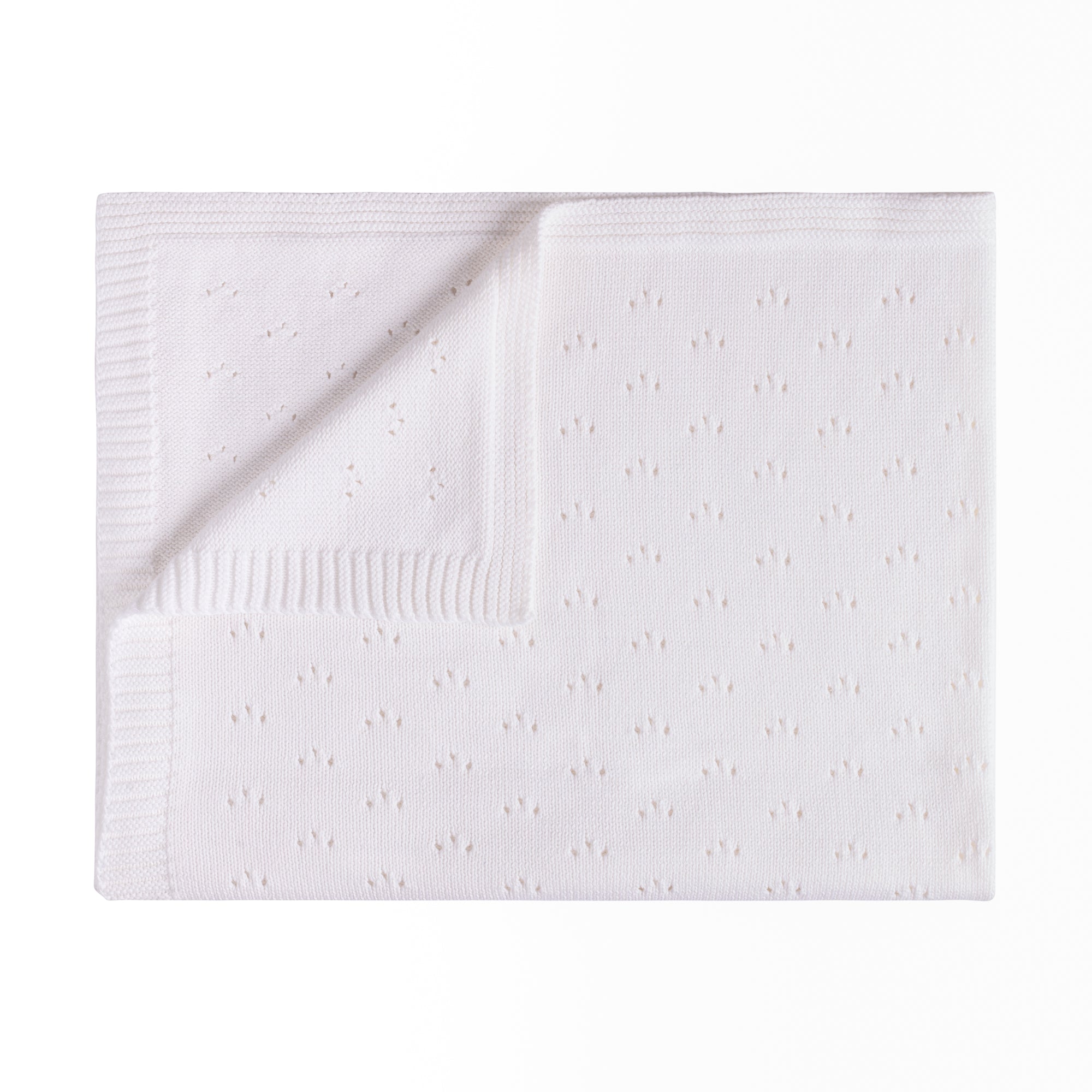 Organic Cotton Pointelle Knit Blanket