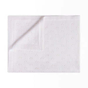 Organic Cotton Pointelle Knit Blanket