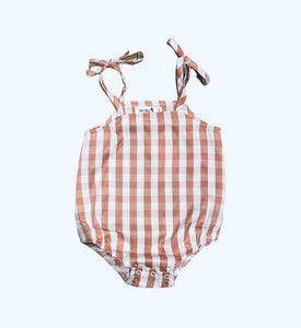 Playful Gingham Romper