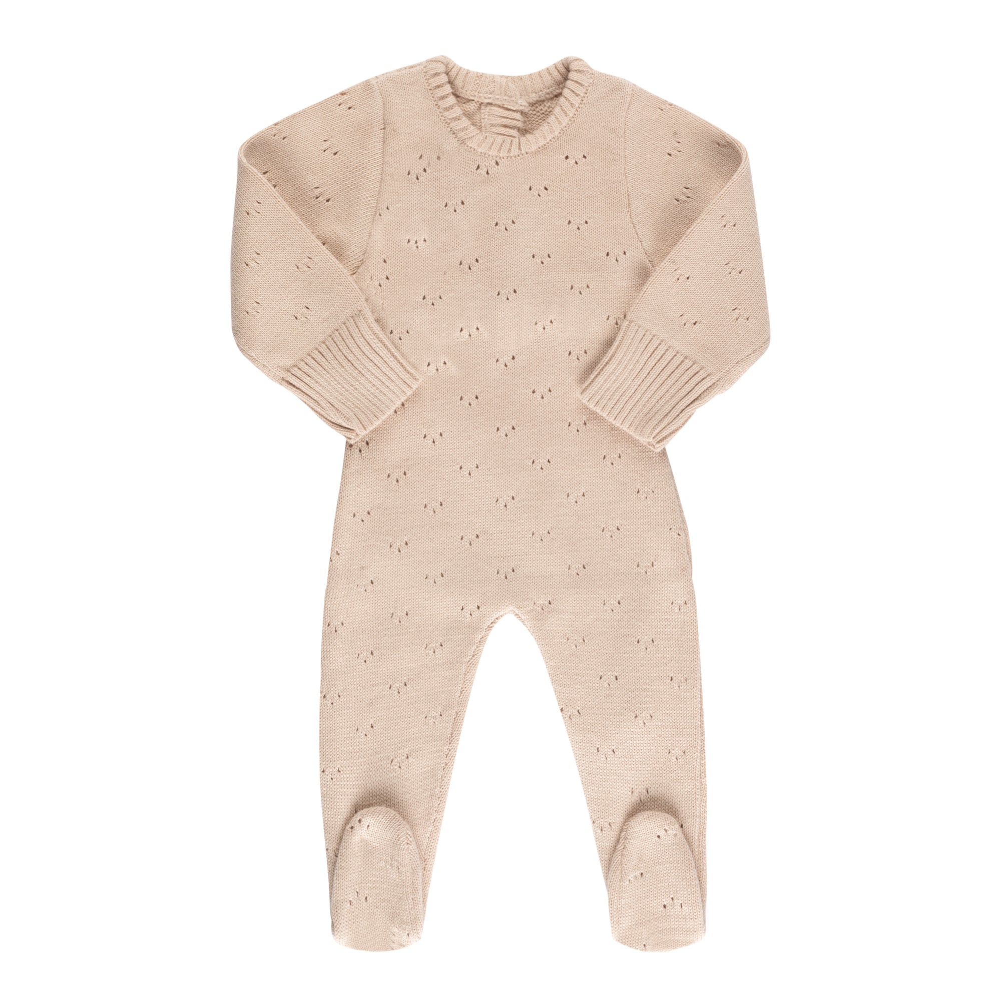 Organic Cotton Pointelle Knit Footie