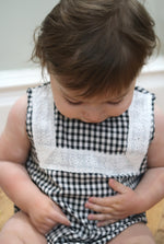 Load image into Gallery viewer, Lace Bib Romper
