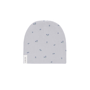 Ribbed Cotton Blueberry Beanie