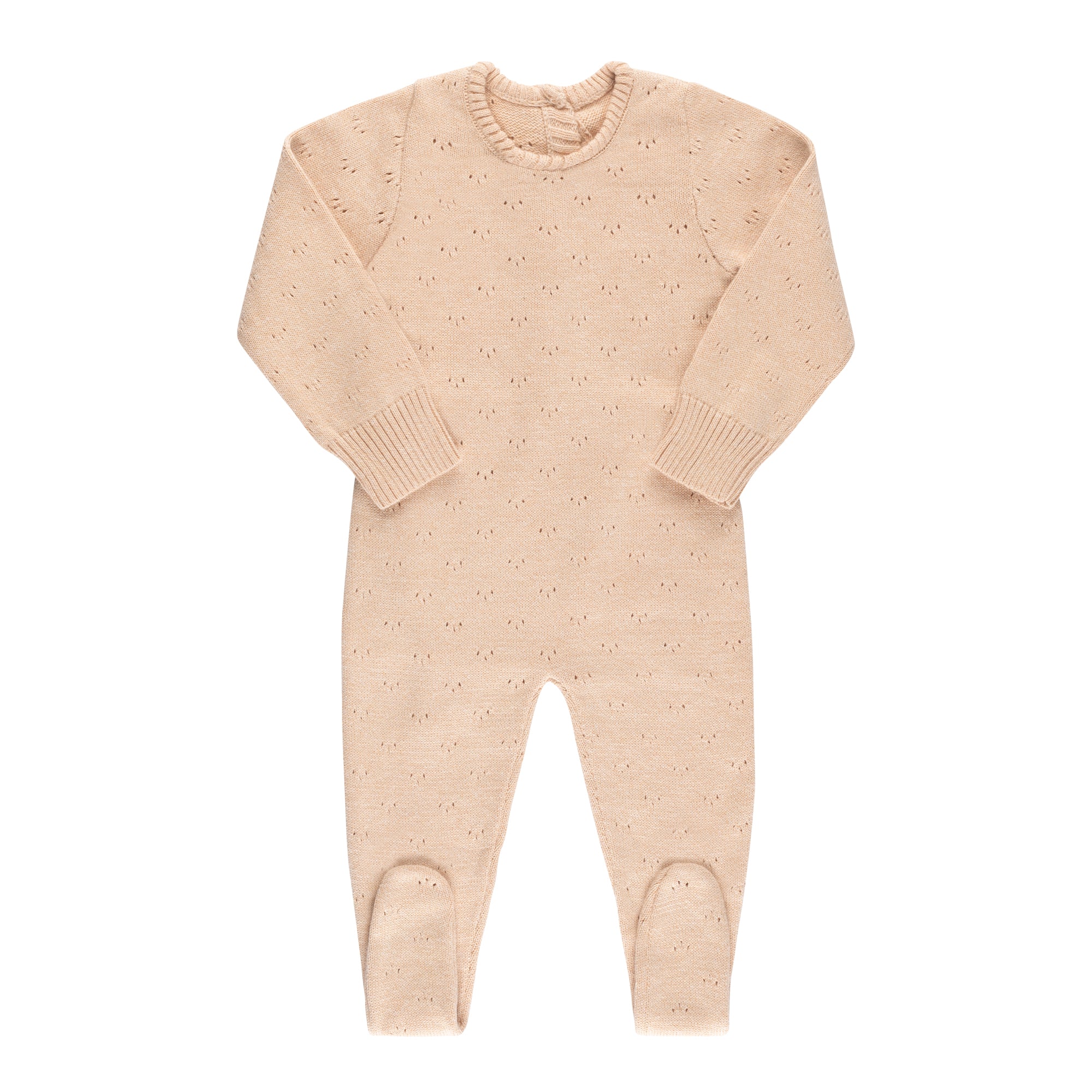 Organic Cotton Pointelle Knit Footie