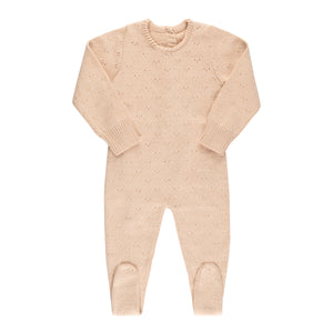 Organic Cotton Pointelle Knit Footie