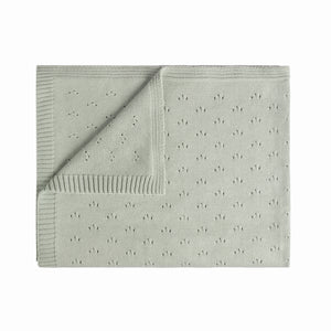 Organic Cotton Pointelle Knit Blanket