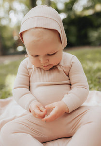 Smocked Footie with Bonnet